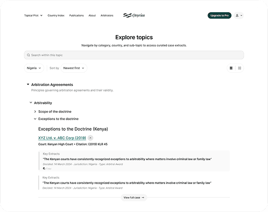 Curated Legal Topics